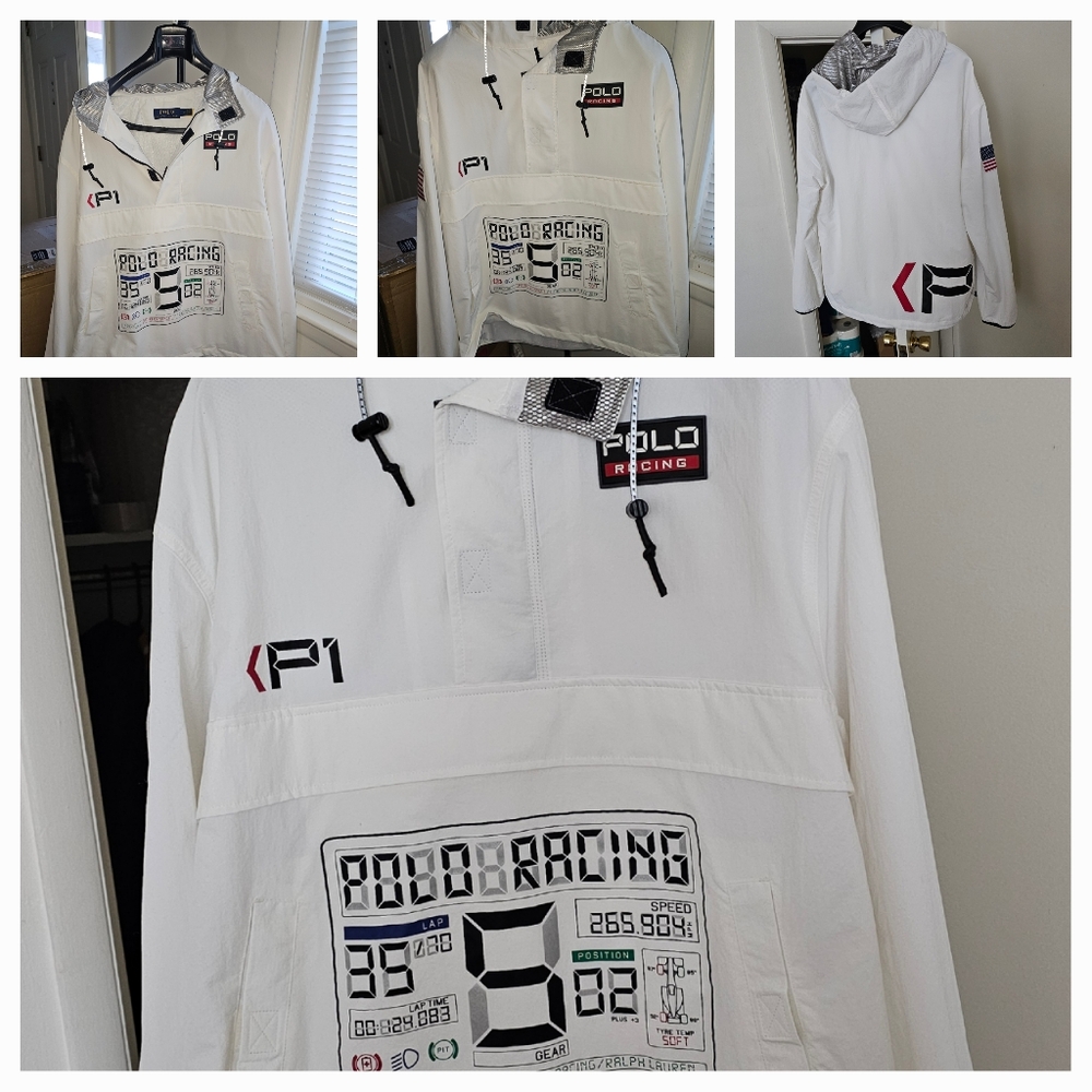 Ralph Lauren Polo jacket, brand new, size M white windbreaker